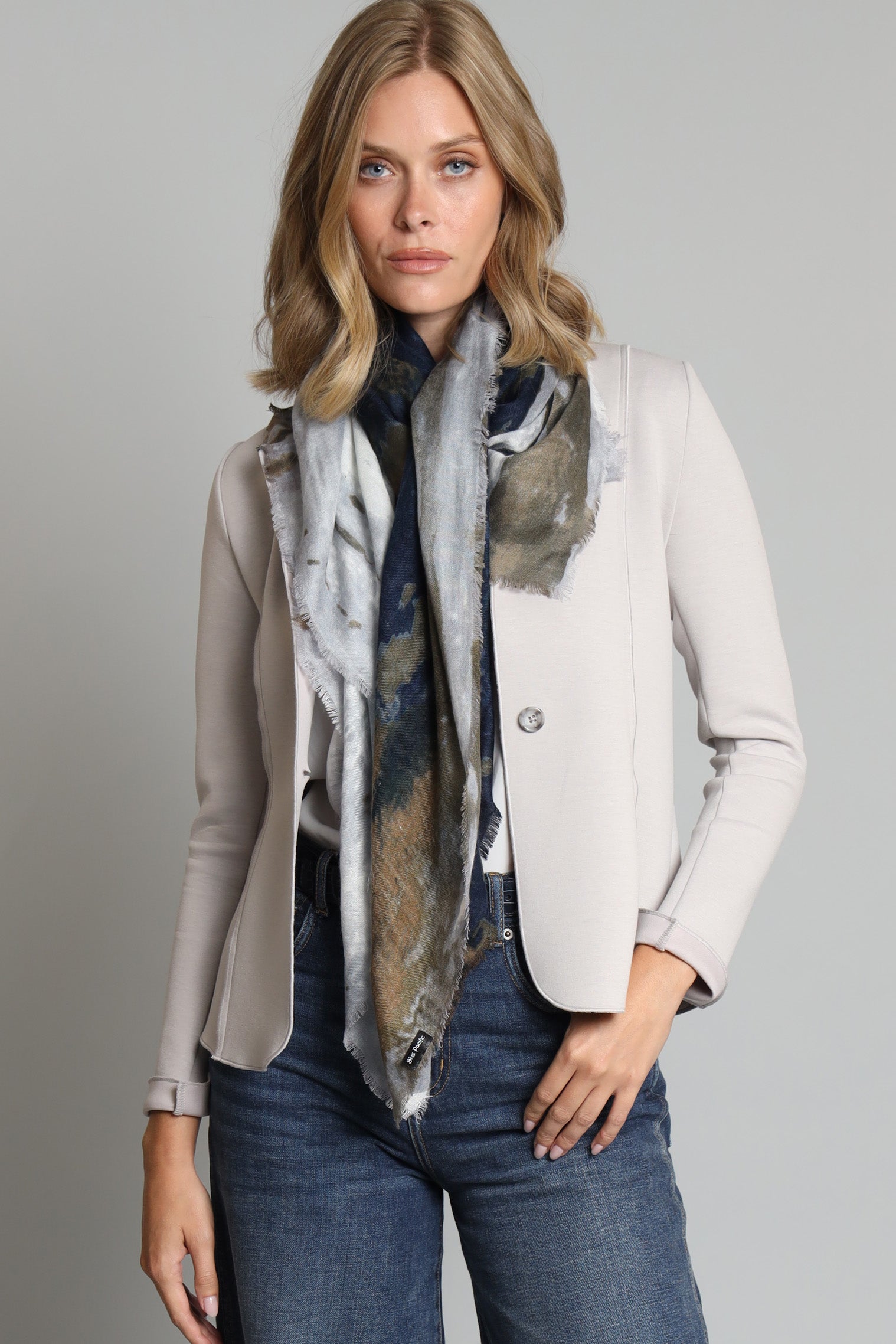 Ocean Watercolor Scarf